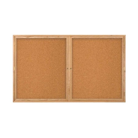 United Visual Products Triple Door Indoor Enclosed Easy Tack Bo UV333EZ-MARBLE-GOLD